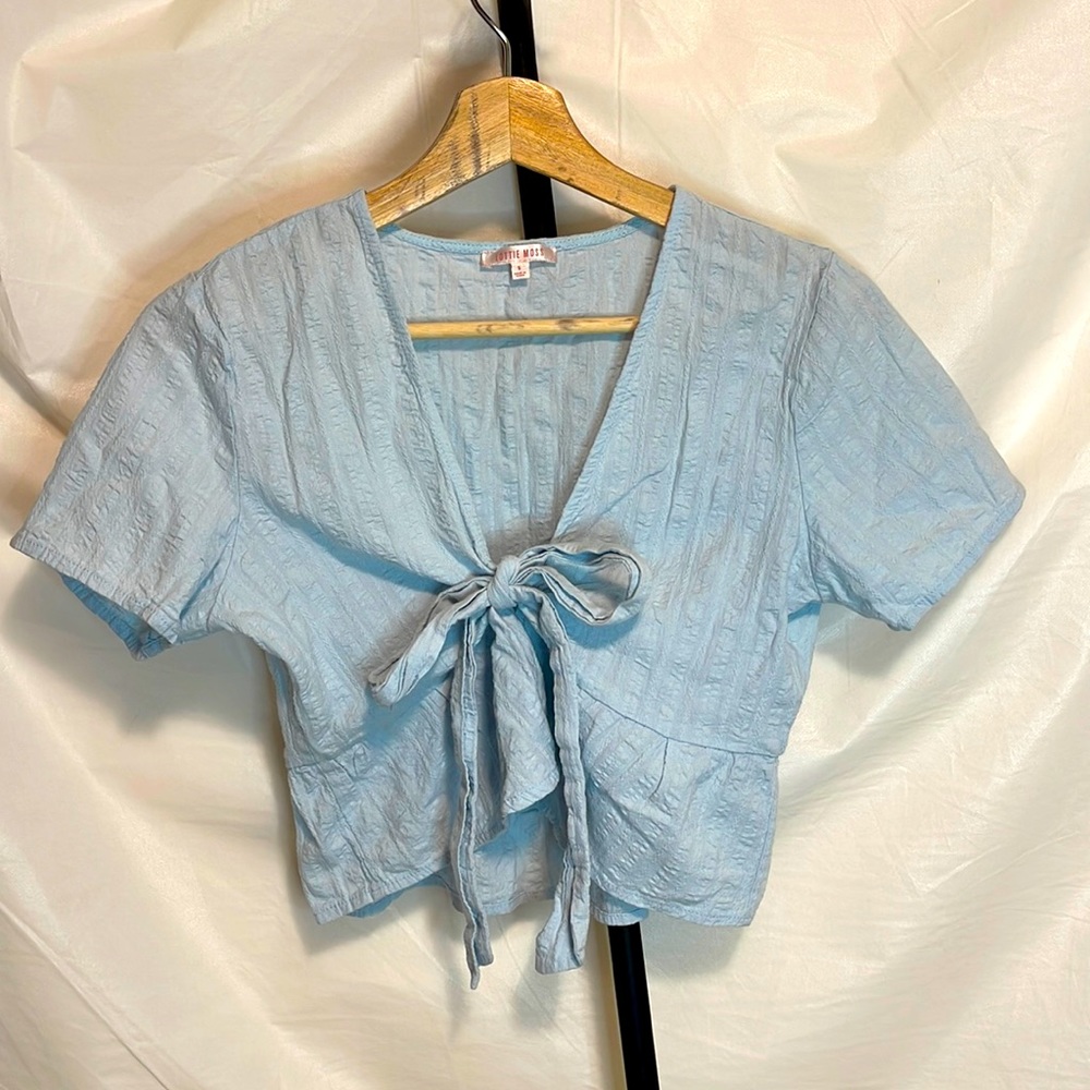 Baby blue crop top